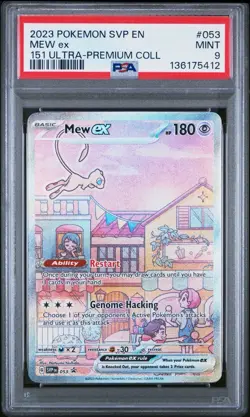 POKEMON MEW ex 2023 SV BLACK STAR PROMO 151 ULTRA-PREMIUM COLL #053 PSA 9 - Image 1