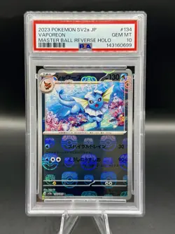 PSA 10 Vaporeon MASTER BALL Reverse Holo 134/165 Pokemon 151 Japanese GEM MINT - Image 1