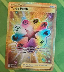 Turbo Patch (Secret) 200/189 Swsh03: Darkness Ablaze Holo Pokemon LP - Image 1