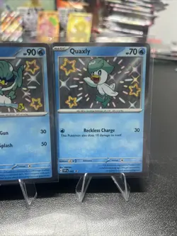 Quaxly 082 Quaxwell 083 Quaquaval ex 084 Paldean Fates Shiny NM Pokemon TCG Set - Image 4