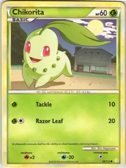 Chikorita – Pokemon TCG HeartGold SoulSilver 59/123 Common MP - Image 1