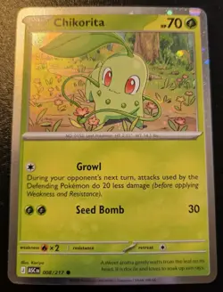 Chikorita 008/217 Cosmos Holo Common Promo Ascended Heroes Pokemon TCG - Image 1
