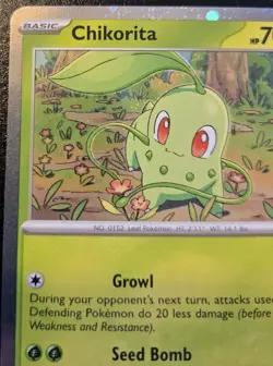 Chikorita 008/217 Cosmos Holo Common Promo Ascended Heroes Pokemon TCG - Image 2