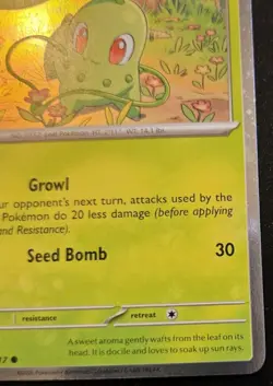 Chikorita 008/217 Cosmos Holo Common Promo Ascended Heroes Pokemon TCG - Image 5
