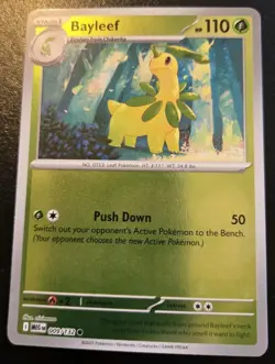 Bayleef 009/132 Reverse Holo Common Mega Evolution Pokemon TCG - Image 1