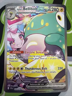Iono’s Bellibolt EX 183/159 Journey Together Special Illustration Rare Pokemon - Image 1