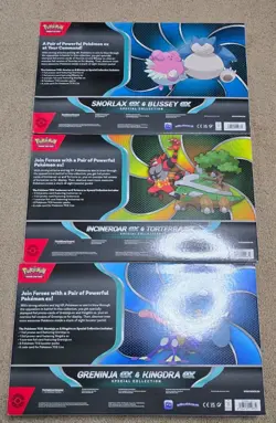 Pokemon TCG Lot Greninja ex Snorlax ex Incineroar ex Special Collection Boxes - Image 2