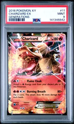 Pokemon PSA 9 Charizard Ex #11 Holo 1st Ed XY Generations 2016 English - Image 2