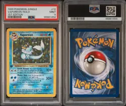 Vaporeon # 12 Holo 1st Edition PSA 9 Base Set Pokemon TCG 1999 New Cert - Image 2