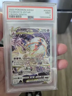 2023 Pokemon Crown Zenith #GG46 Deoxys VSTAR FA Full Art PSA 9 MINT - Image 1