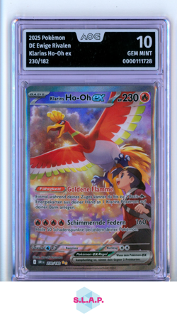 KLARINS HO-OH EX POKEMON 230/182 2025 EWIGE RIVALEN HOLO DEUTSCH AOG 10 - Image 1