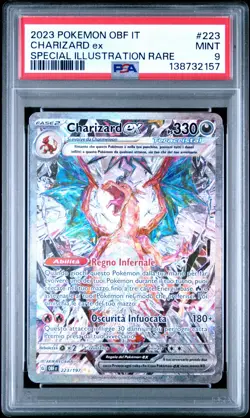Pokemon PSA 9 Charizard Ex #223 OBF IT Special Illustration Rare 2023 Italiano - Image 2