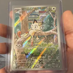 Pokemon Meowth 106/094 Me02 Phantasmal Flames Illustration Rare Holo Full Art - Image 3