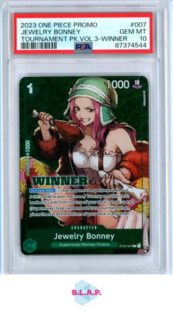 JEWELRY BONNEY WINNER PRM ONE PIECE ST01-007 2023 TOURNAMENT PAK VOL.3-EN PSA 10 - Image 1