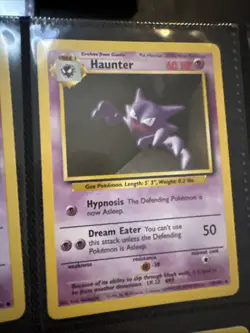 Vintage Pokemon Card Lot Binder Page Base Set / Gym Challenge - Gastly - Haunter - Image 3