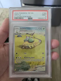 Pokemon Grotle 164/162 Sv05: Temporal Forces Illustration Rare PSA 9 - Image 1
