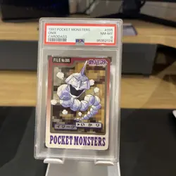 1997 POCKET MONSTERS CARDDASS #095 ONIX PSA 8 - Image 1