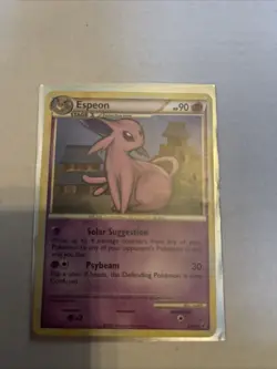Espeon 2/90 Holo Rare COSMOS SWIRL HGSS Undaunted 2010 Pokemon Card LIGHT PLAY - Image 1