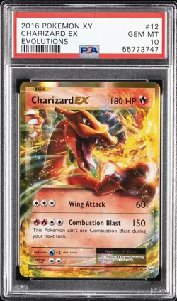 2016 POKEMON XY EVOLUTIONS #12 CHARIZARD EX PSA 10 - Image 1