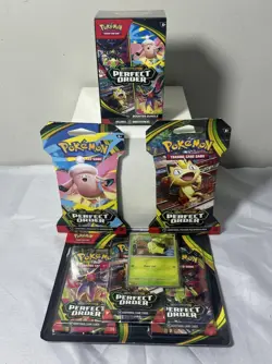 Pokemon TCG Lot of 4 Items as Pictured - Mega Evolutions Perfect Order Brand New - Image 1