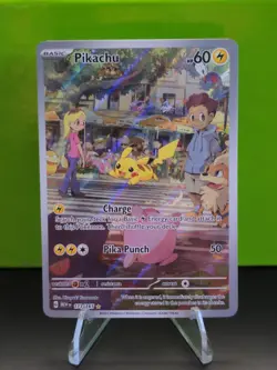 Pikachu 173/165 Scarlet & Violet 151 Illustration Rare Holo Pokemon Card English - Image 1