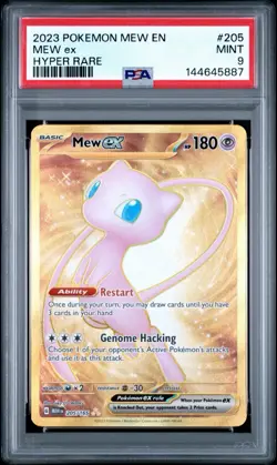 2023 POKEMON MEW EN-151 HYPER RARE #205 MEW EX PSA 9 - Image 3