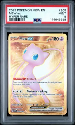2023 POKEMON MEW EN-151 HYPER RARE #205 MEW EX PSA 9 - Image 5