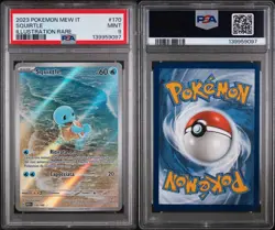 POKEMON PSA 9 SQUIRTLE ILLUSTRATION RARE 170/165 SET 151 ITALIANO 2023 Mint - Image 3