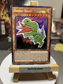 Yugioh Doodle Beast - Tyranno BLCR-EN033 Secret Rare 1st Edition NM - Image 1