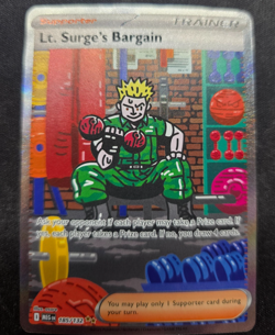 Pokemon Lt. Surge's Bargain 185/132 Me01: Mega Evolution Holo - Image 2