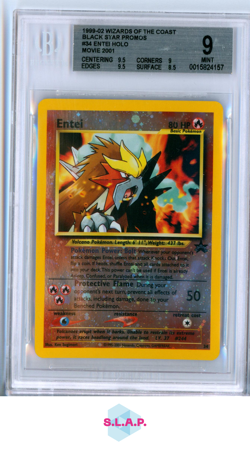 ENTEI POKEMON 34 2001 WOTC BLACK STAR PROMO - EN BGS 9 - Image 1