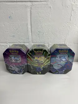 Pokemon TCG Azure Legends Tin Full Set of 3 Brand New and Sealed - Image 1