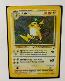 Pokemon Raichu Base set 16/130 Holo Rare - Image 1