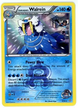 Pokemon TCG Team Aqua's Walrein 5/34 Double Crisis Holo Rare - Image 1