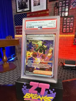 PSA 10 Pokemon Kieran Special Illustration Rare Holo Sv06 218/167 - Image 1