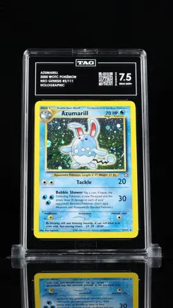 Pokemon 2000 Neo Genesis Azumarill Holo 2 TAG 7.5 TAG SCORE 778 - Image 1
