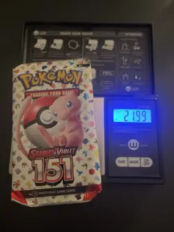 Very Heavy! 21.99 Gram Pokemon 151 Booster Pack Weighed Sealed - Image 1