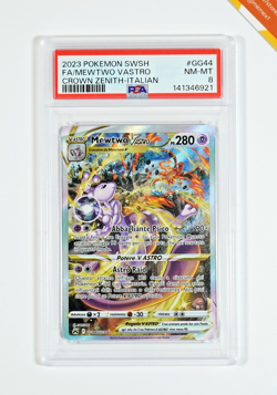 Pokemon PSA 8 Mewtwo Vastro #GG44 Full Art Zenit Regale 2023 Italiano - Image 1