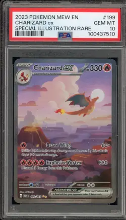 Pokemon Charizard ex 151 MEW EN Special Illustration Rare #199 PSA 10 Gem Mint - Image 1