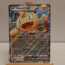 Pokemon TCG Meowth EX Full Art Holo POR 062/088 170HP Basic Cat 2020 English - Image 2
