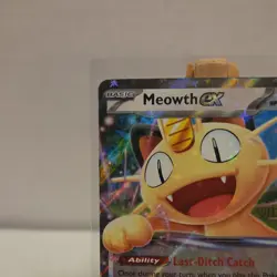 Pokemon TCG Meowth EX Full Art Holo POR 062/088 170HP Basic Cat 2020 English - Image 3