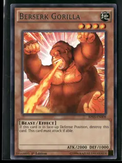 Berserk Gorilla BP03-EN008 Rare Yu-Gi-Oh 1st Edition Near Mint - Image 1