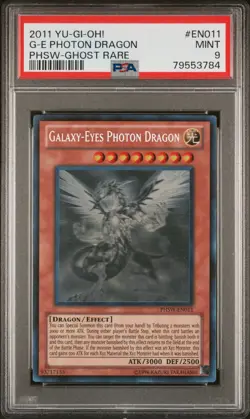 Yugioh Galaxy-Eyes Photon Dragon PHSW-EN011 Ghost Rare PSA 9 - Image 1