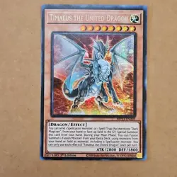 *** TIMAEUS THE UNITED DRAGON *** 1ST EDITION PRISMATIC RARE MP23-EN003 YUGIOH! - Image 1