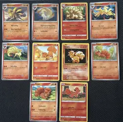 10x Pokemon Cards - Vulpix/Ninetales Bundle , Near mint , No duplicate (E) - Image 1