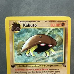 Pokemon TCG Kabuto Fossil 1st Edition Common Card 50/62 LP Condition - Image 5
