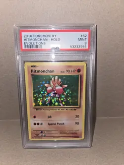 2016 Pokemon XY Evolutions Hitmonchan Holo #62 PSA 9 - Image 1
