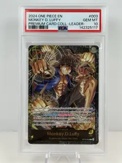 ONE PIECE MONKEY D. LUFFY PSA 10 PREMIUM CARD COLLECTION LEADER #003 2024 - Image 1