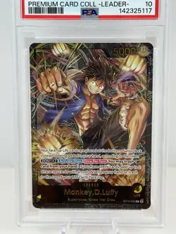 ONE PIECE MONKEY D. LUFFY PSA 10 PREMIUM CARD COLLECTION LEADER #003 2024 - Image 2