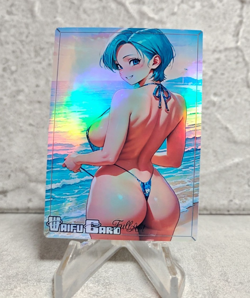 Bulma DBZ Trading Card Waifu Goddess Story Anime Girl holo Karte Manga Full Art - Image 1